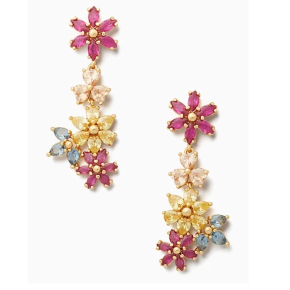 $99 Kate Spade First Bloom Gold Linear Earrings - Picture 1 of 7